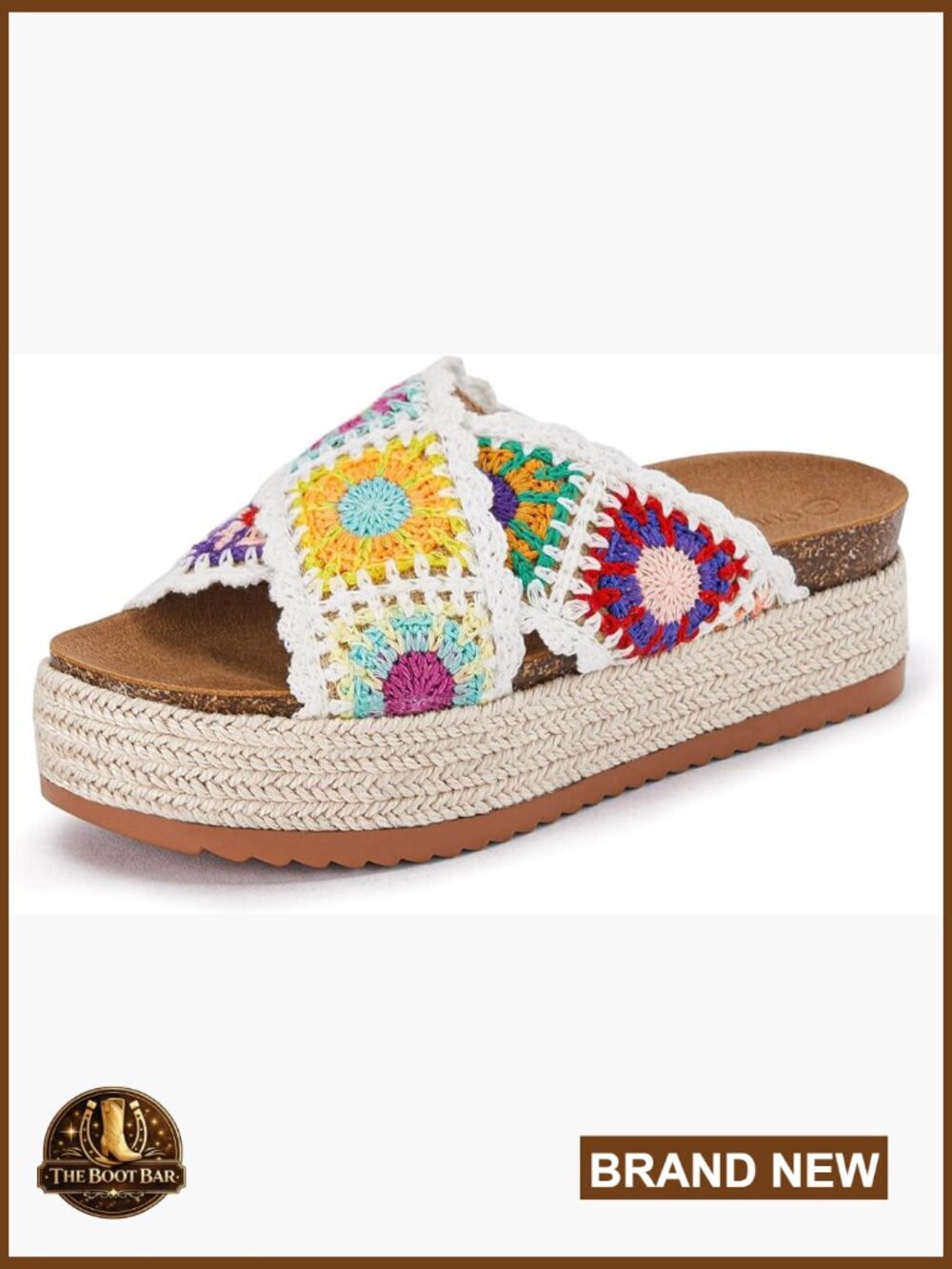 Womens Platform Espadrille Sandals Flatform Cork Open Toe Summer Beach Slides